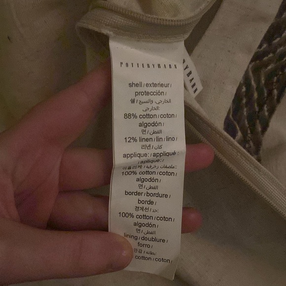 Pottery Barn | Gourd Embroidered Lumbar Pillow Cover - Picture 5 of 5